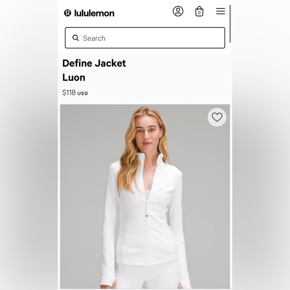 Lululemon define jacket blazer blue size 2 - Picture 4 of 4